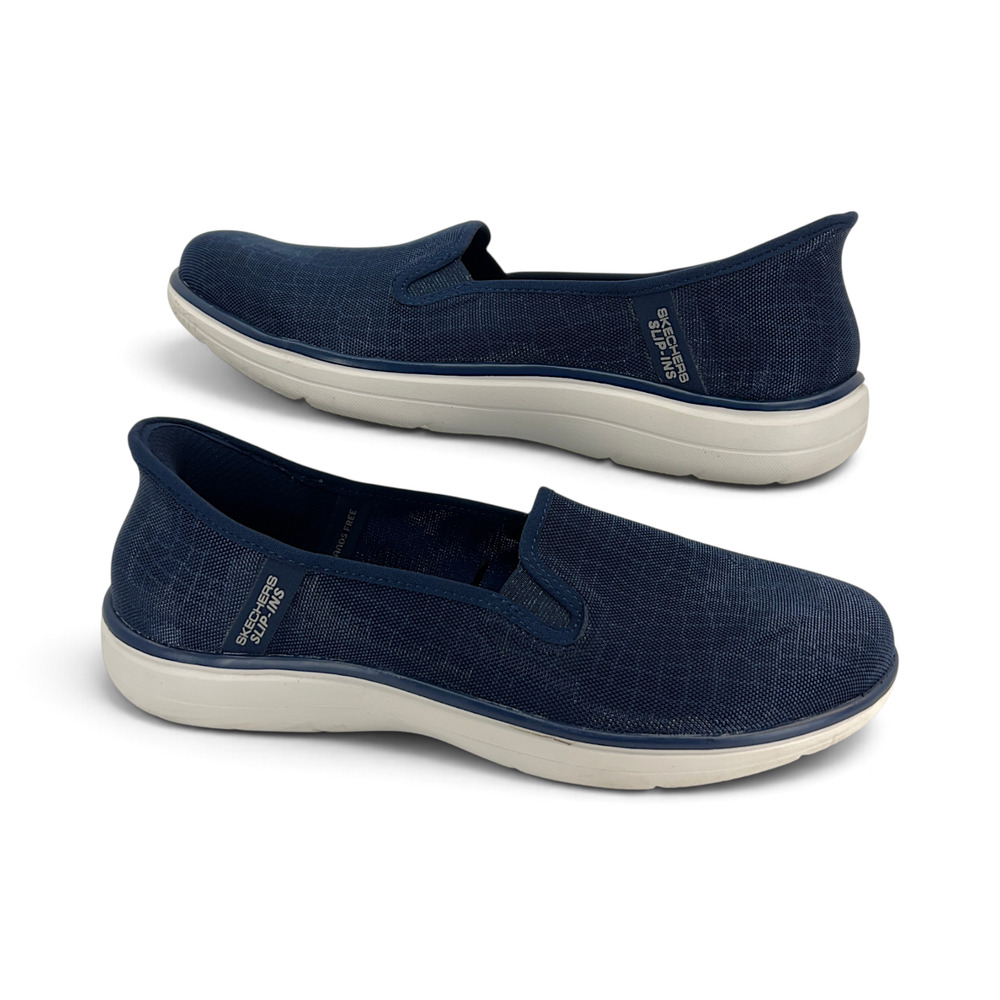 Skechers On-The-Go Flex Radiant Women's Navy Slip-On Shoes Size 8.5
